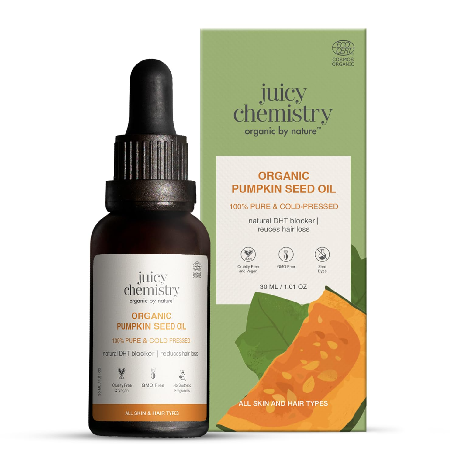 Juicy Chemistry Organic Pumpkin Seed Oil For Cold Pressed Carrier Oil - Distacart