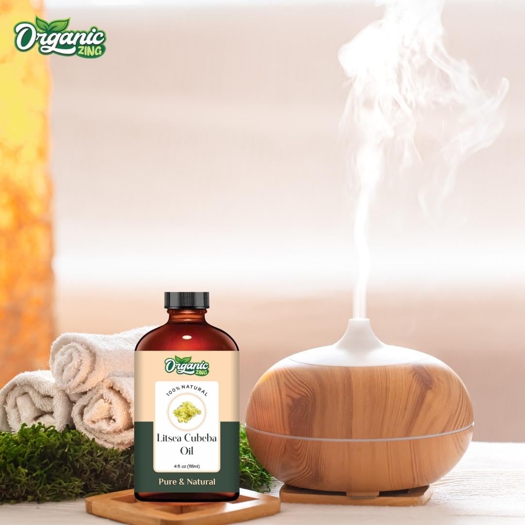 Organic Zing Litsea Cubeba Oil | Pure & Natural Essential Oil for Aroma & Diffusers - Distacart