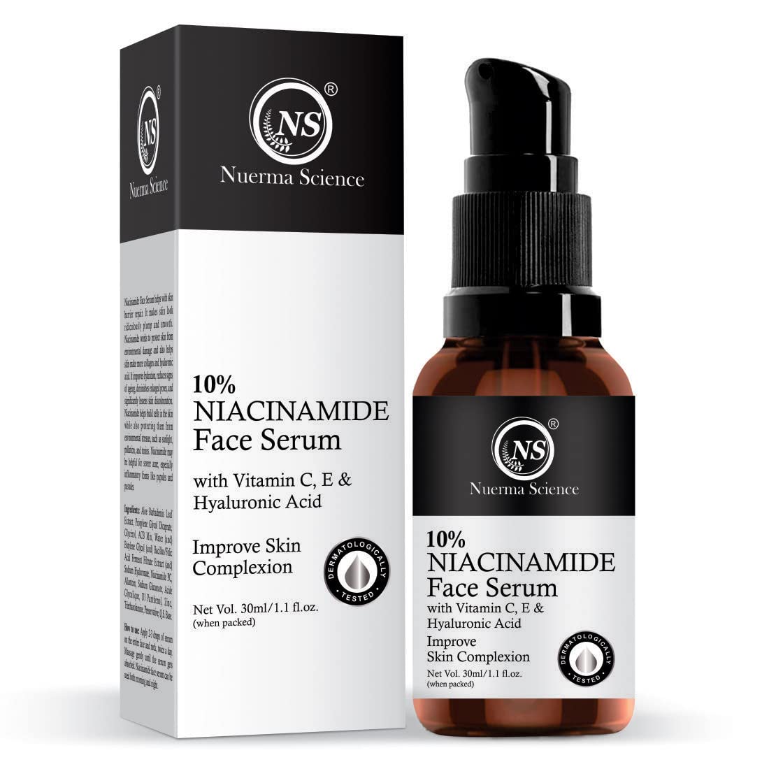 Nuerma Science 10% Niacinamide Face Serum | Plump, Smooth, Radiant Skin - Distacart