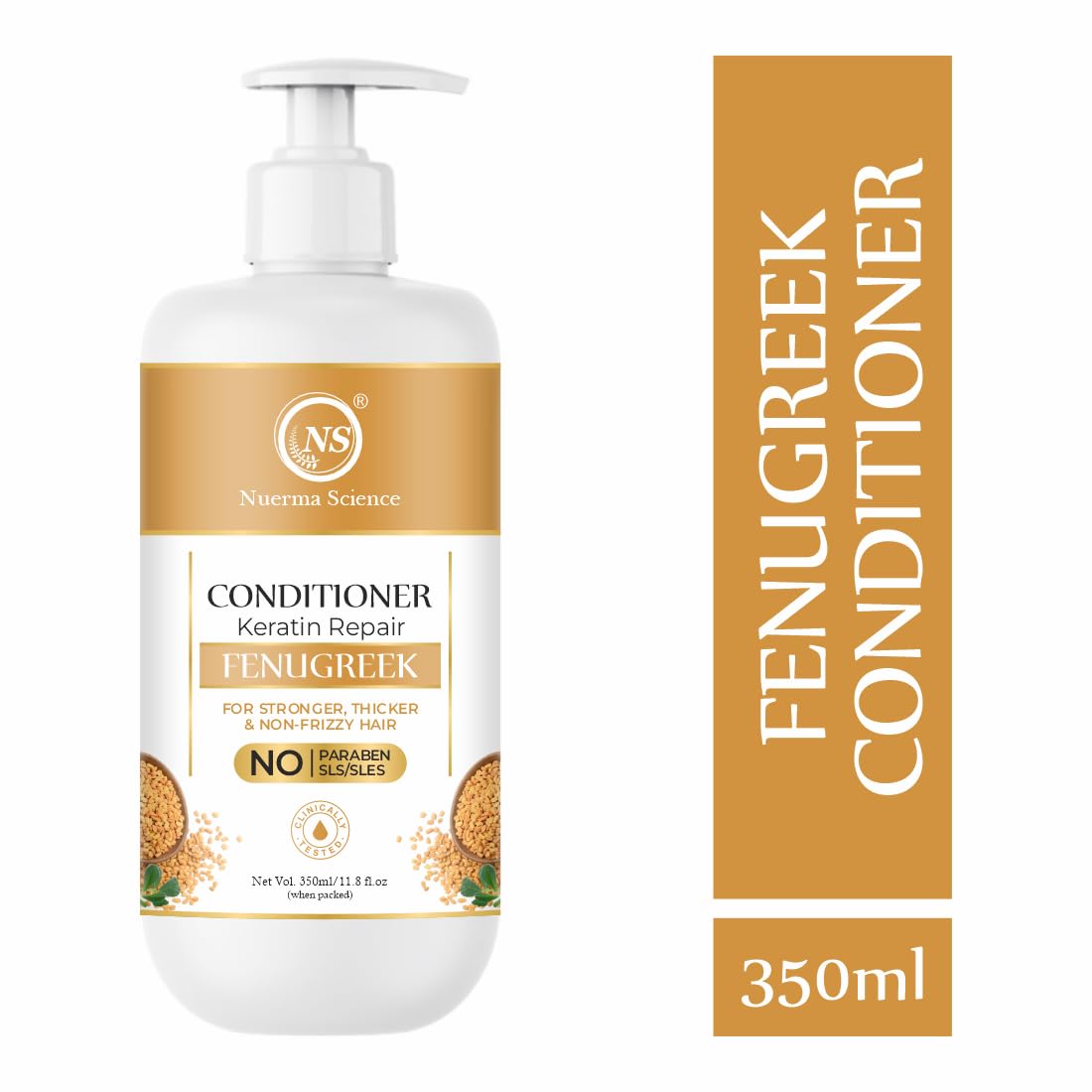 Nuerma Science Keratin Repair Fenugreek Hair Conditioner for Stronger, Thicker & Non-Frizzy Hair - Distacart