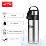 Thumbnail for Milton Beverage Dispenser 3500 Stainless Steel for Serving Tea and Coffee, 3.58 Litre, Silver - Dista