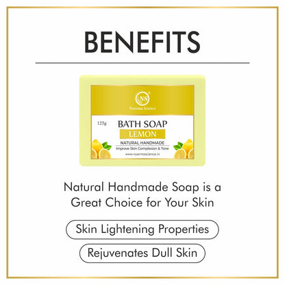 Nuerma Science Lemon Bath Soap | Improve Skin Complexion & Tone - Distacart