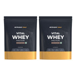 Thumbnail for Nutrabay Gold Vital Whey Protein for Beginners with Added Vitamins & Minerals – Muscle & Body Strength – 2kg (2x1kg Pack), Belgian Chocolate |Easy to Digest | 100% Authentic Imported Clean Protein