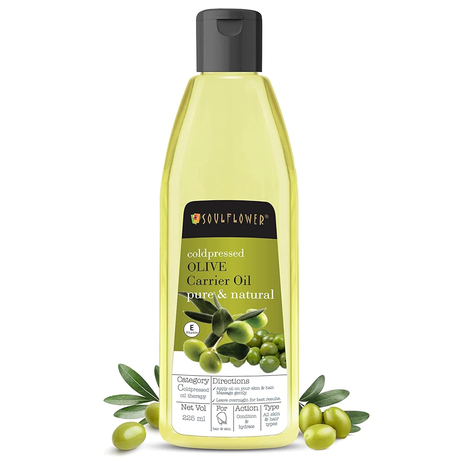 Soulflower Pure & Natural Coldpressed Olive Carrier Oil - Distacart