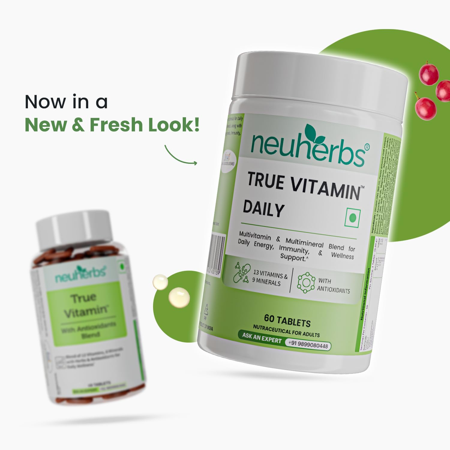Neuherbs True Vitamin Tablets - Pomegranate Flavor - Dista