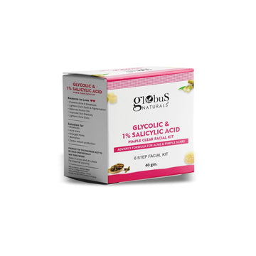 Globus Naturals Anti Acne Glycolic & Salicylic Acid 6 Step Facial Kit - Distacart