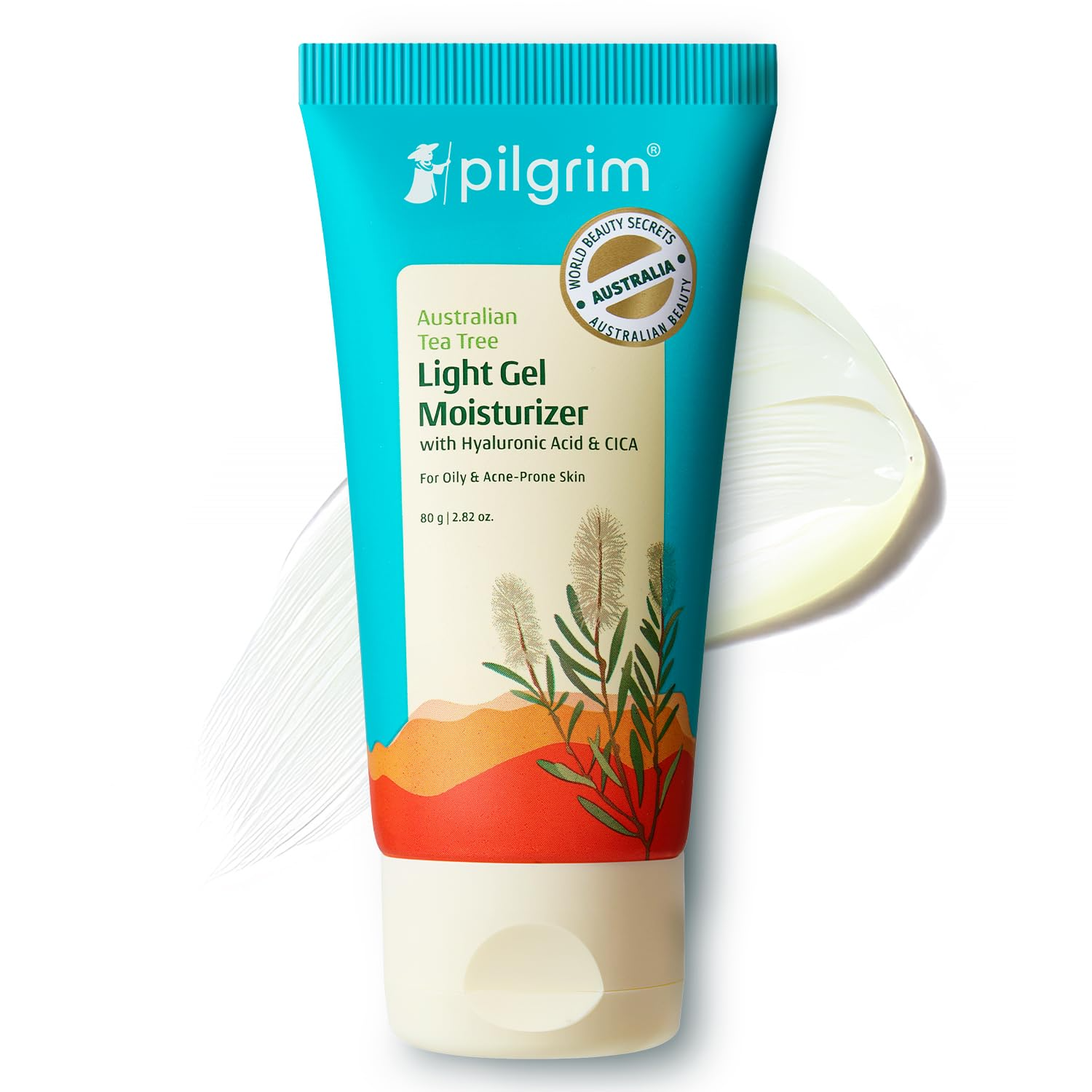 Pilgrim Australian Tea Tree Oil Free Face Moisturizer For Oily & Acne Prone Skin With Hyaluronic Acid & CICA - Dista