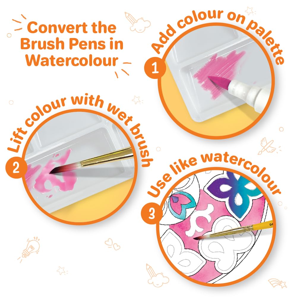 Imagimake Mandala Art Kit | Watercolor Paint Set | 12 Exciting Mandala Projects in Arts and Crafts for Kids Ages 8-12-14-16 | Craft Kits for Adults & Kids | 8 Year Old Girl Birthday Gifts