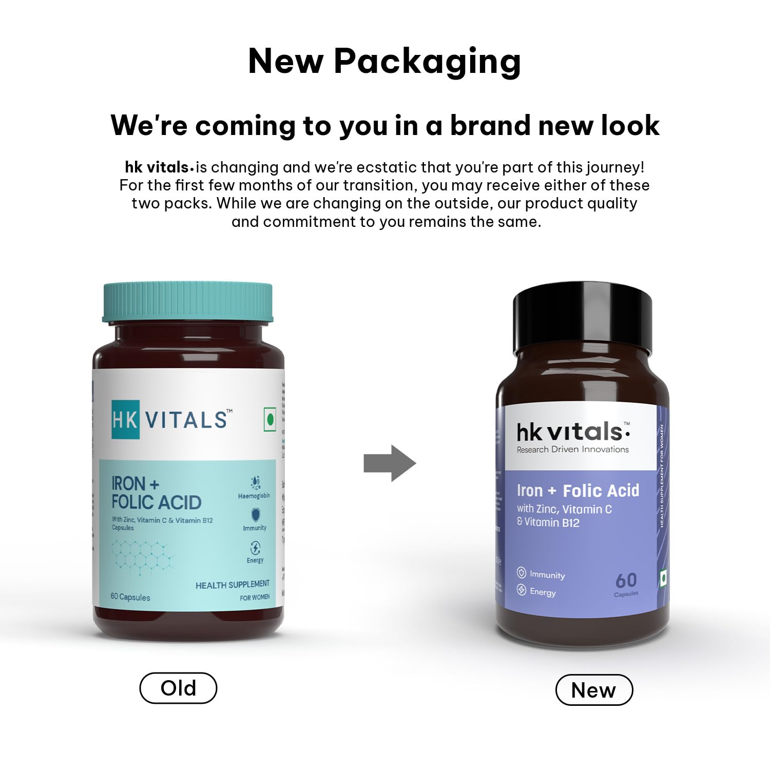 HK Vitals Iron and Folic Acid Capsules - Distacart