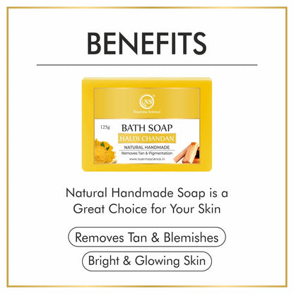 Nuerma Science Haldi Chandan Bath Soap | Removes Tan & Pigmentation - Distacart