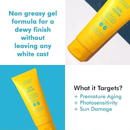 Conscious Chemist Sun Drink Sunscreen Gel SPF 50 - Distacart
