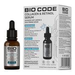 Thumbnail for Bio Code Hydrolyzed Collagen 2% & Peptides 1%, Solid Lipid Particle with Retinol 2% Hyaluronic Acid 1.5%, Niacinamide(Vitamin B3) 3% Vitamin E (Tocopherol) 0.5% Serum - Advanced Anti-Aging with Hyaluronic Acid | AI-Enhanced Formula | Dermatologist Recommended