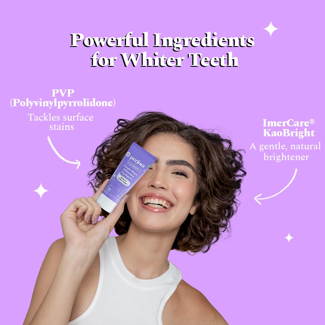 Perfora Fluoride+ Purple Magic Whitening Toothpaste - Distacart