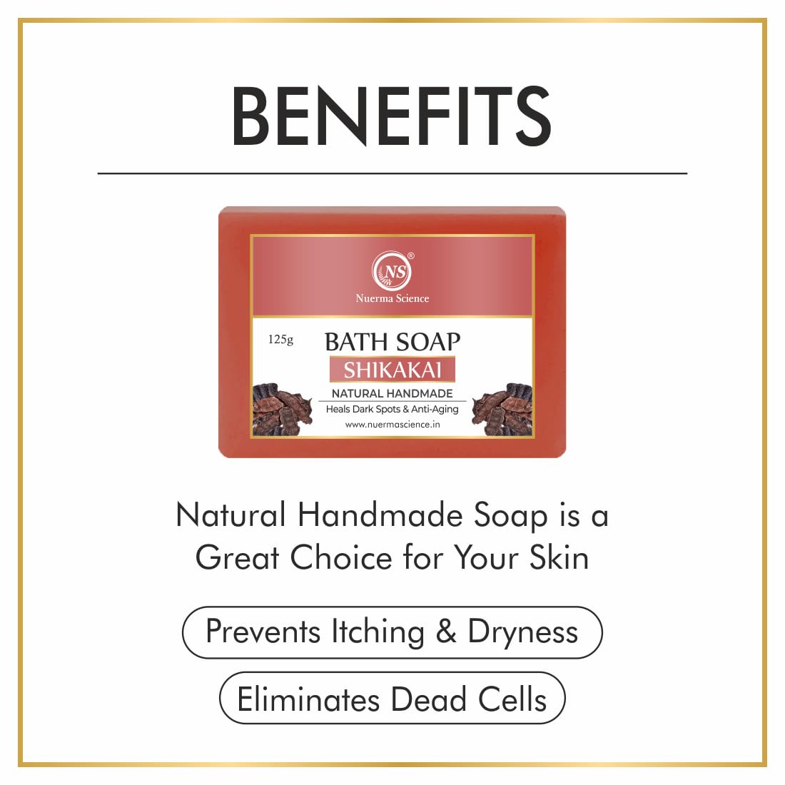 Nuerma Science Shikakai Bath Soap | Heals Dark Spots & Anti-Aging