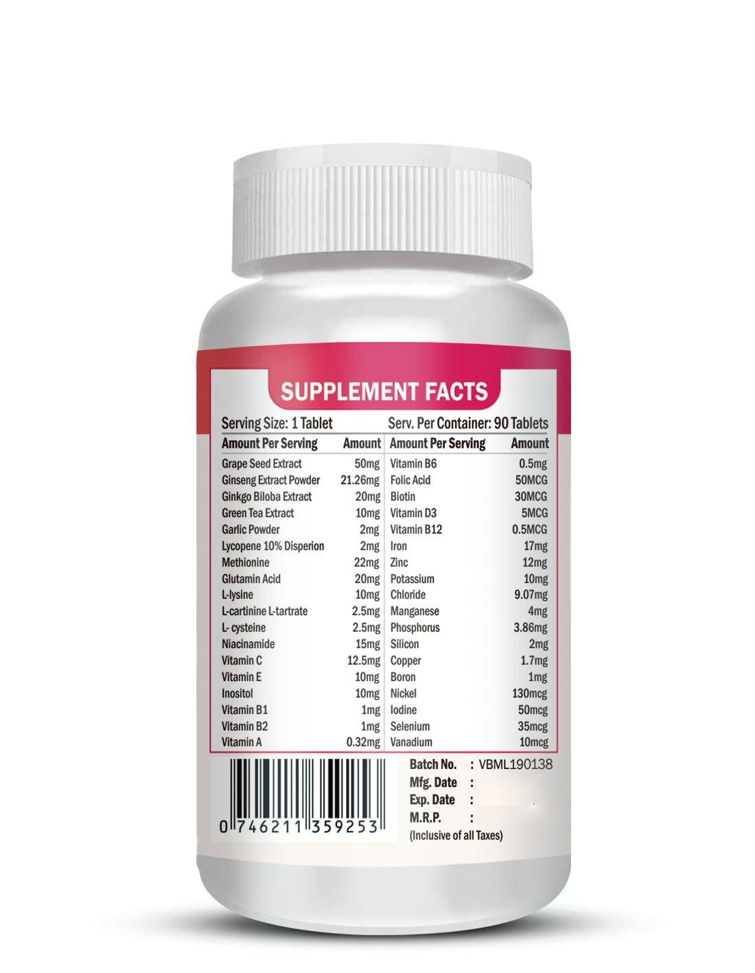 Vokin Biotech Multivital-1 General Daily Multi Vitamin with Potent Formula - 90 Tablets