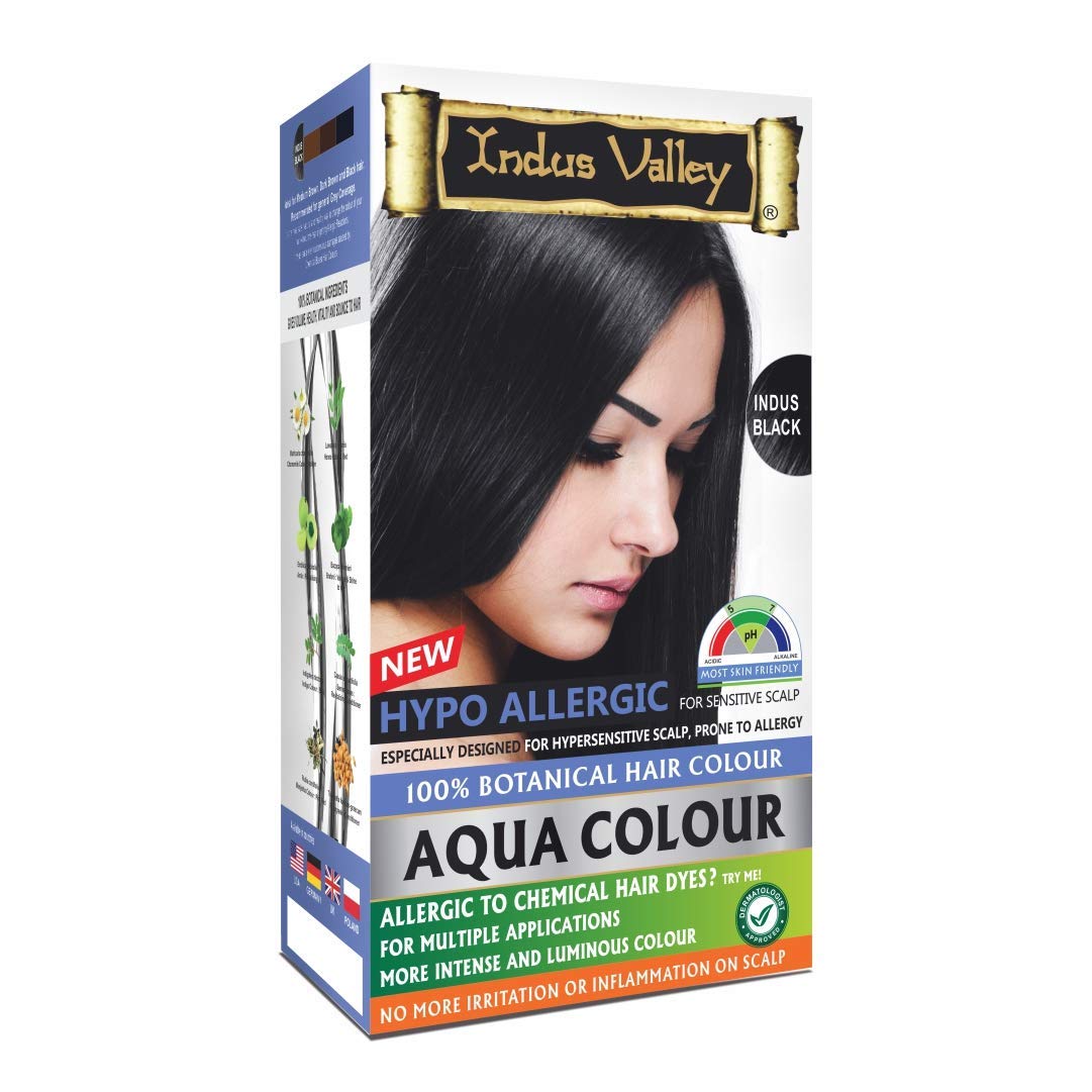 Indus Valley Aqua Hair Color Light Brown Gray Coverage Hair Dye Allergy Free Organic Hair Color