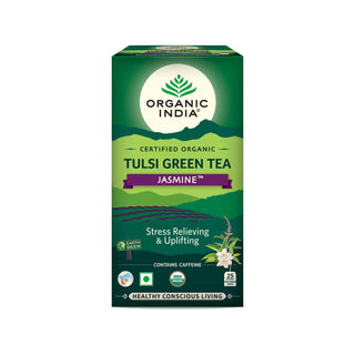 Organic India Tulsi Green Tea Jasmine 25 Tea Bags - Distacart