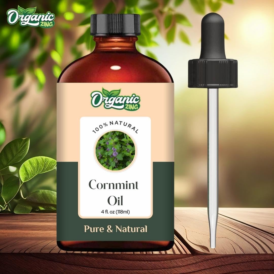 Organic Zing Cornmint (Mentha arvensis) Oil | Pure & Natural Essential Oil for Massage, Aroma & Diffusers - Distacart