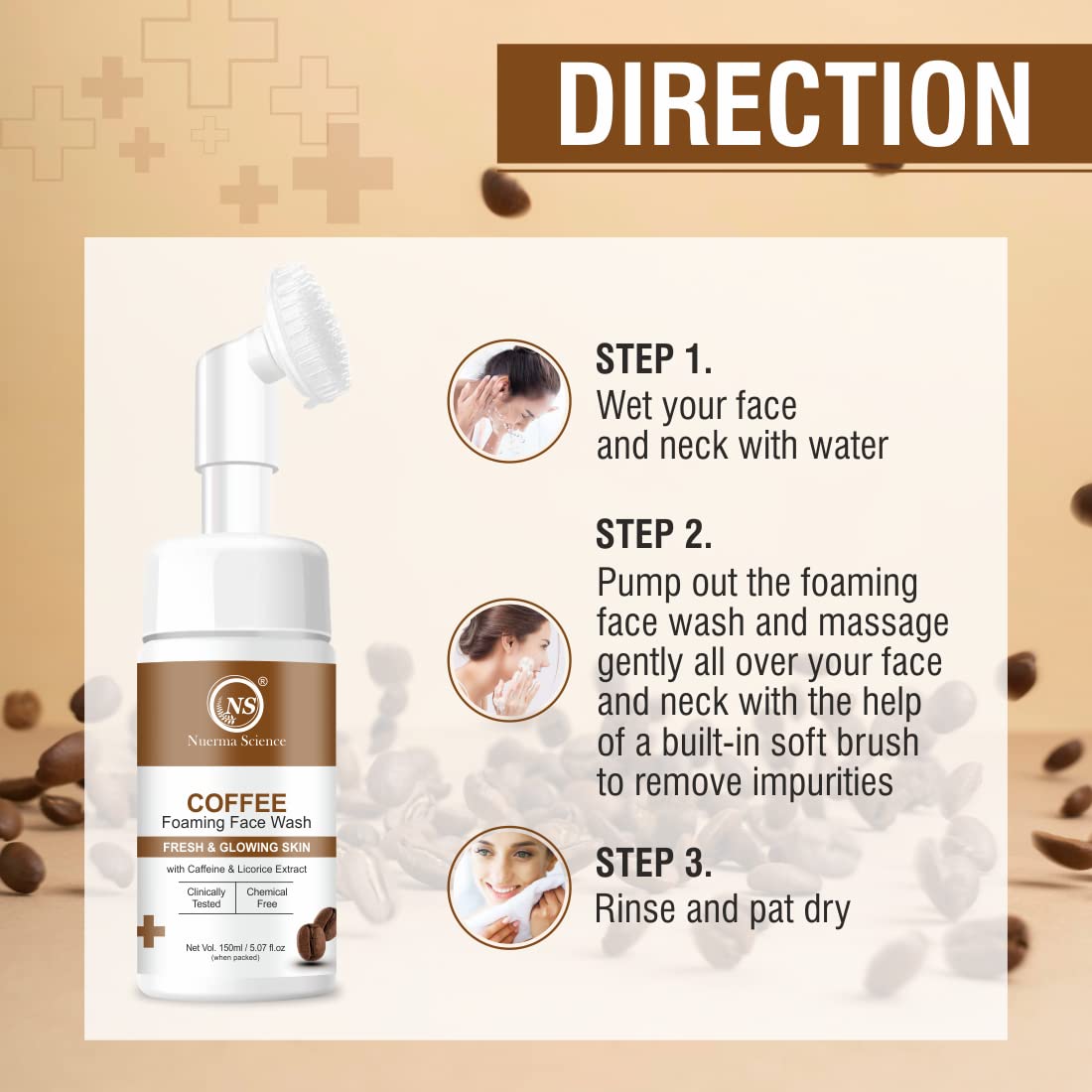 Nuerma Science Coffee Foaming Face Wash