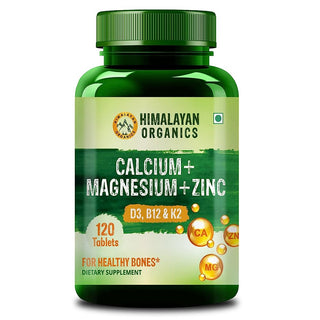 Himalayan Organics Plant Based Calcium + Magnesium + Zinc, D3+K2 Vegetarian Capsules - Distacart