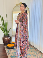 Thumbnail for The52 Women's Rayon Embroidery work Straight Kurta with Pant and Dupatta Set