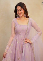 Thumbnail for Yash Enterprise Light Peach Organza Party Wear Embroidery Suit Set - Distacart