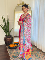 Thumbnail for The52 Thread Work Rayon Fabric Straight Kurta, Pant and Dupatta Set