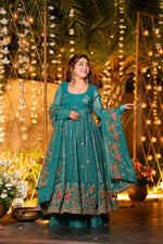 Thumbnail for Yash Enterprise Rama Crunchy Silk Party Wear Embroidery Suit Set - Distacart