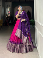 Thumbnail for Pramukh Fab Rani Pink Color Chanderi Lehenga Choli