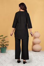 Thumbnail for Pramukh Fab Black Color Viscose Rayon Co-ord Set - Distacart