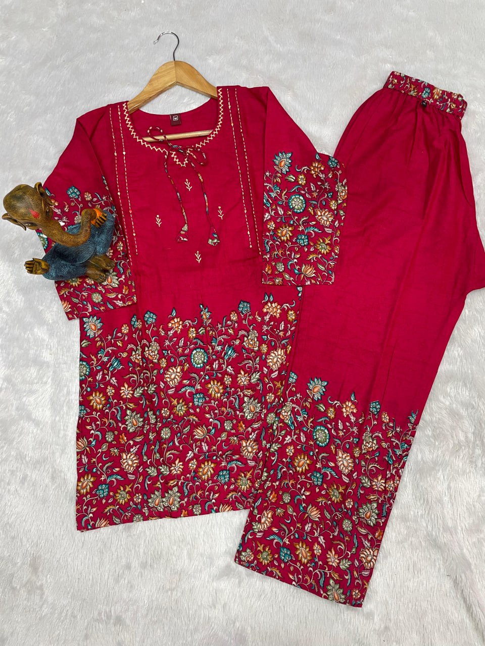 Pramukh Fab Pink Color Cotton Co-ord Set - Distacart