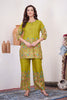 Pramukh Fab Olive Color Cotton Co-ord Set - Distacart