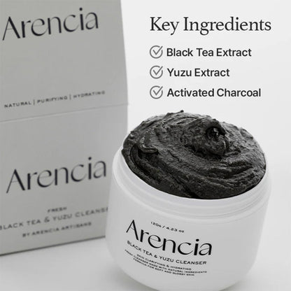 Arencia Black Tea Rice Mochi Cleanser - Distacart