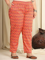Thumbnail for Yufta Pure Cotton Pink Kurta Dupatta Pant Set With Handwork