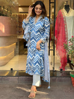 Thumbnail for Kalini Printed Kurta with Trousers & With Dupatta - Distacart