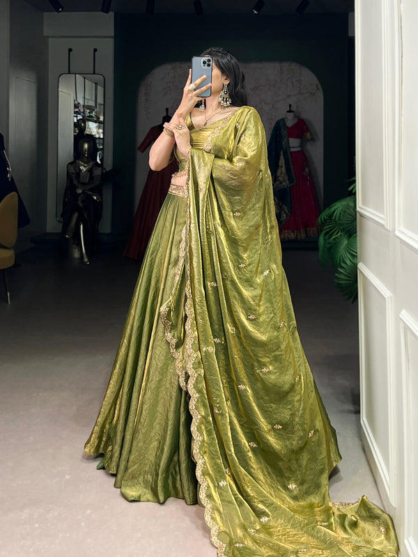 Pramukh Fab Mehendi Color Fendi Lehenga Choli