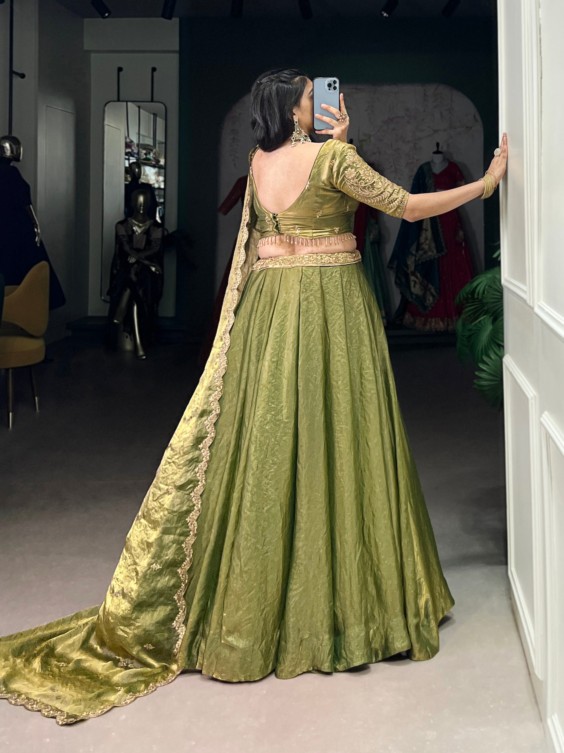 Pramukh Fab Mehendi Color Fendi Lehenga Choli