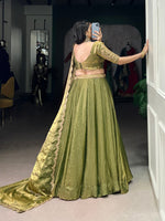 Thumbnail for Pramukh Fab Mehendi Color Fendi Lehenga Choli