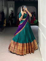 Thumbnail for Pramukh Fab Teal Color Narayan Pet Lehenga Choli