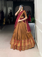 Thumbnail for Pramukh Fab Mustard Color Narayan Pet Lehenga Choli