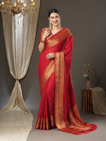 Thumbnail for Anouk Ethnic Motifs Zari Pure Georgette Kanjeevaram Saree - Distacart
