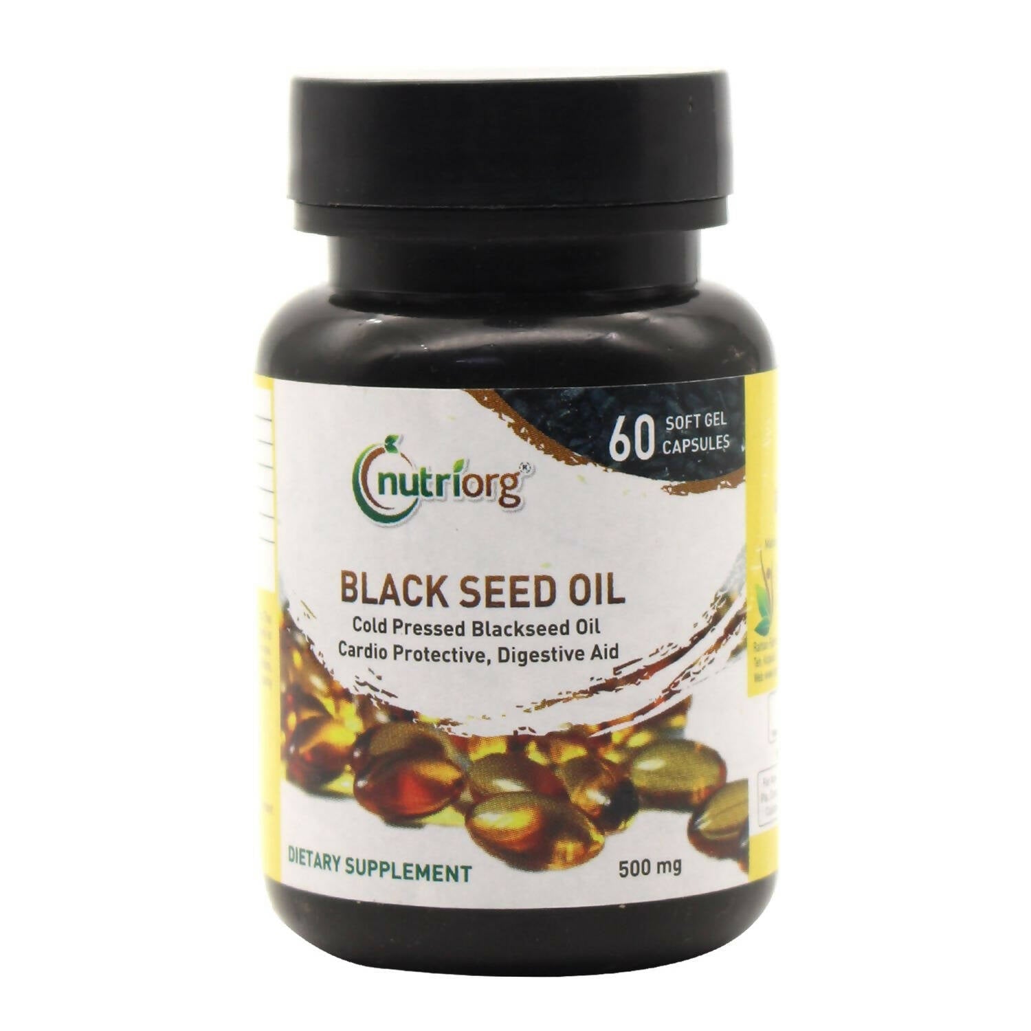 Nutriorg Blackseed Oil Soft Gel Capsules - Distacart