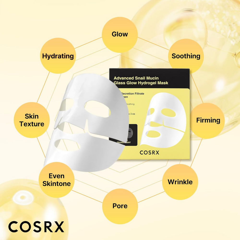 Cosrx Advanced Snail Mucin Glass Glow Hydrogel Mask - Distacart