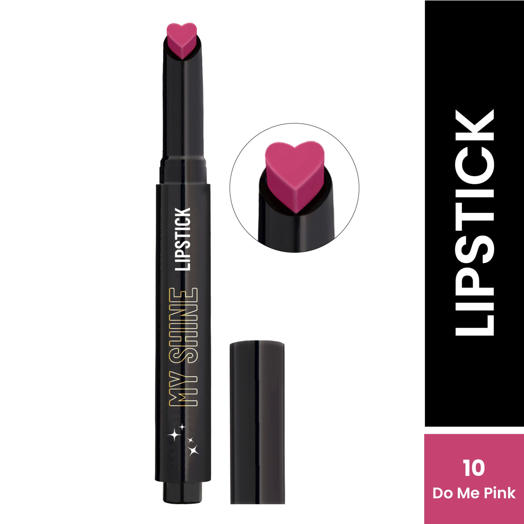 Swiss Beauty My Shine High Pigmented & Long-Lasting Lipstick Enriched with Vitamin E - 10 Do Me Pink