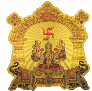 Stickerbazaar Micro Golden Mandir Big Sticker - Distacart