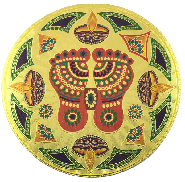 Stickerbazaar Micro Golden Embossing Rangoli Stickers