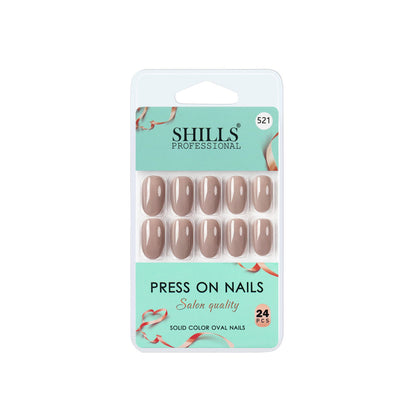 shills professional reusable press on nails oval spn521