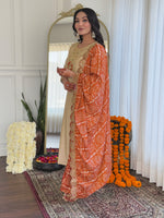 Thumbnail for The52 Women's Chiku Embroidered Viscose Fabric Straight Kurta, Pant and Dupatta Set