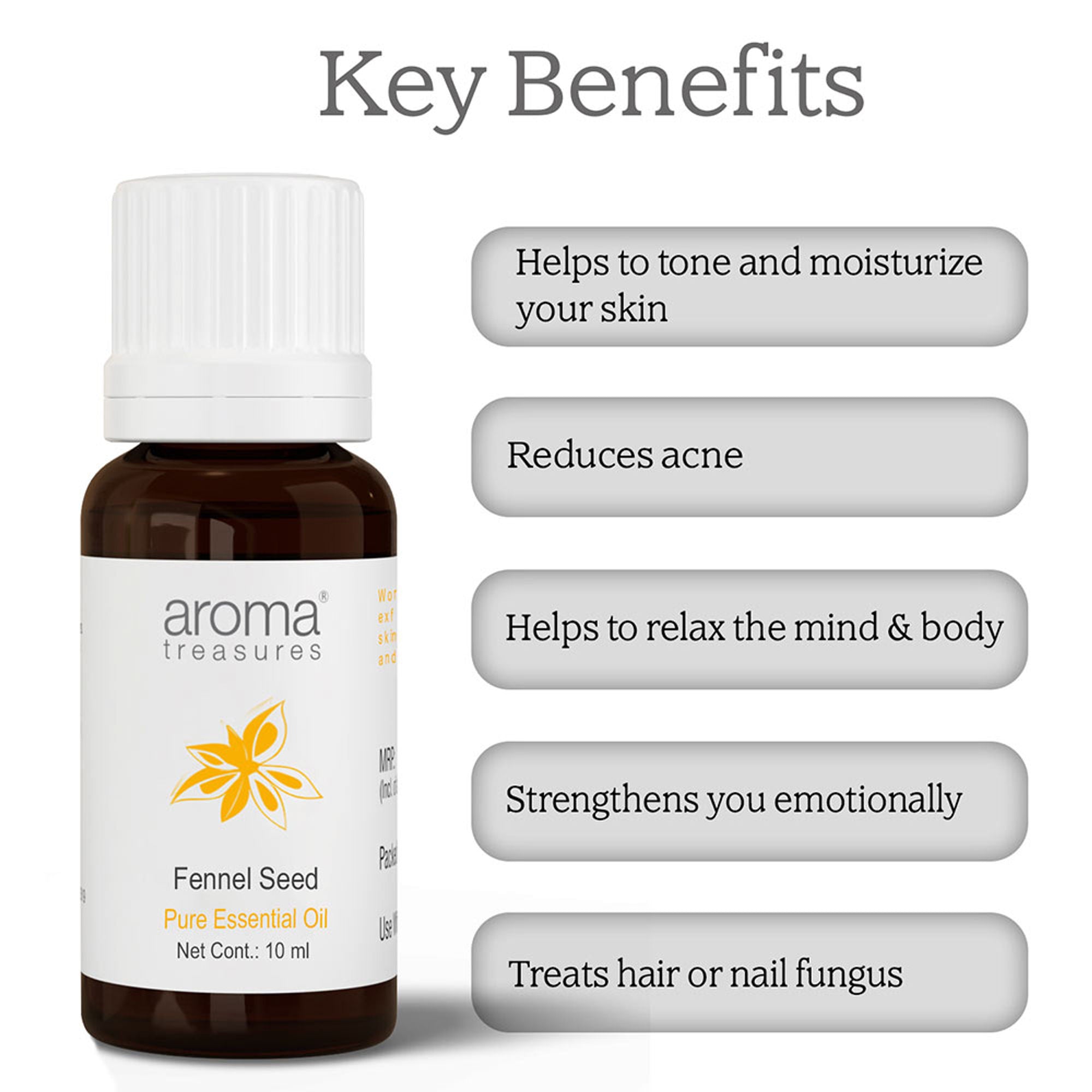 Aroma Treasures Fennel Seed Pure Essential Oil - Distacart