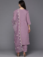 Thumbnail for Indo Era Women Floral Yoke Design Regular Thread Work Kurta with Trousers & Dupatta